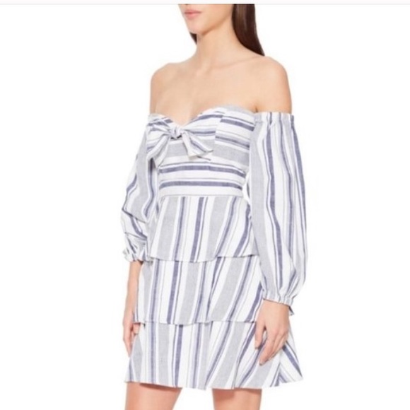 NWT Parker Bahama Aquarius Navy White Stripe Dress - Picture 2 of 7